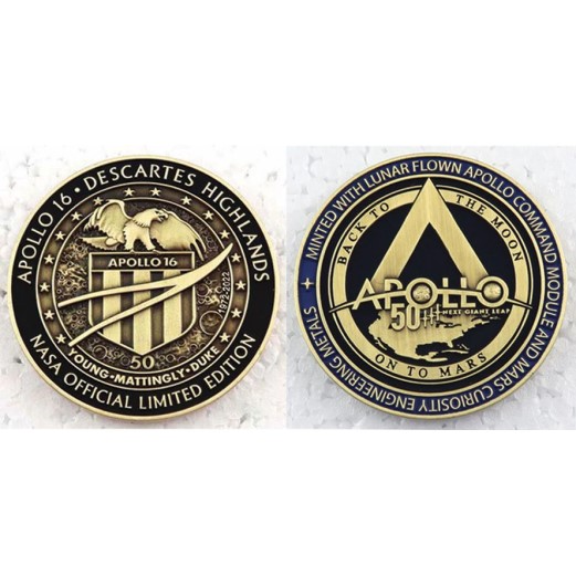 Medallion Apollo XVI 50th Anniversary 